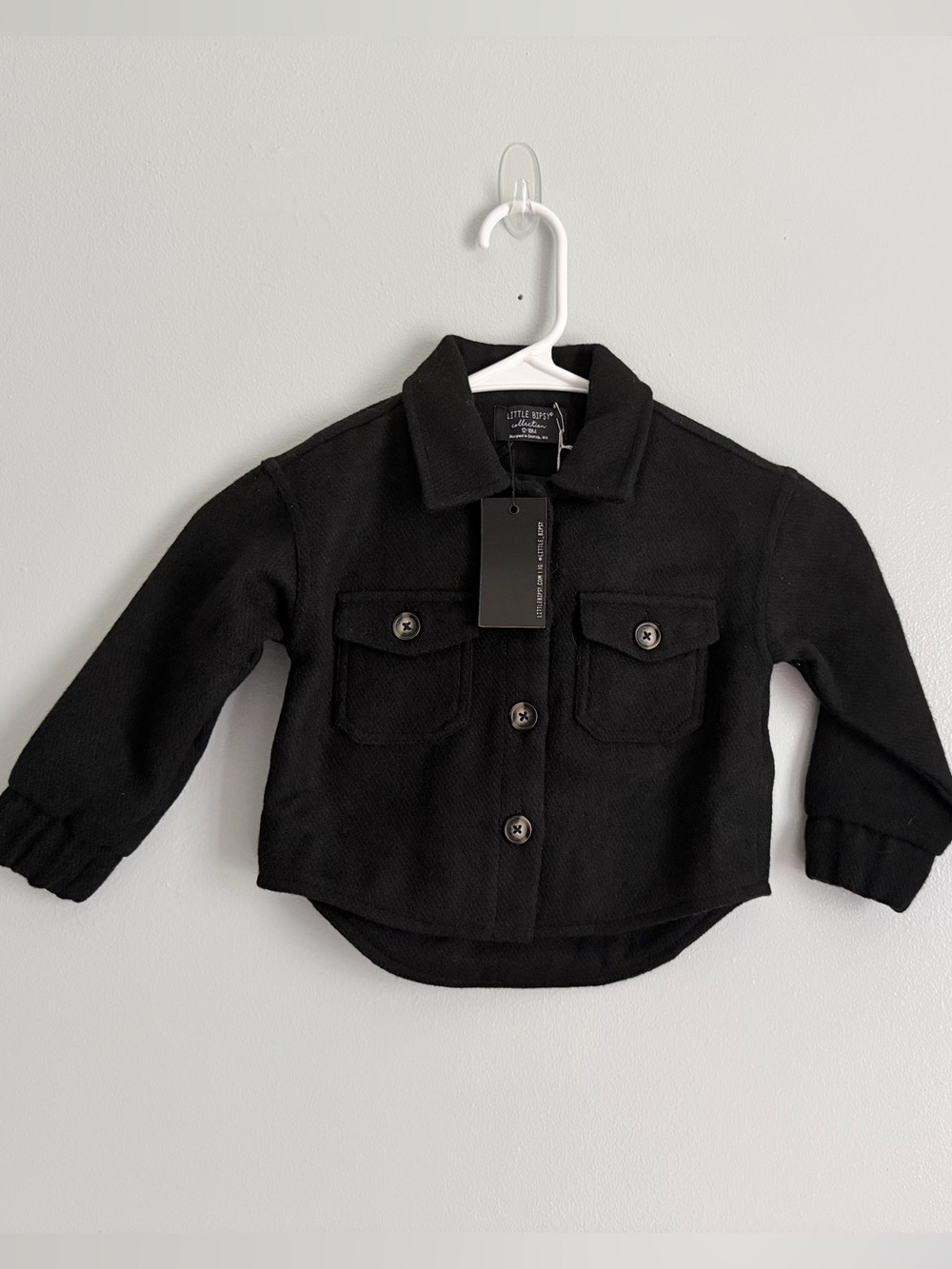NWT Little Bipsy Black Shacket 18-24M